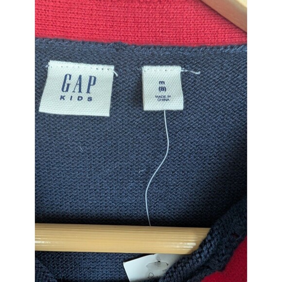 Gap Kids Intarsia Love Sweater Dress Blue Galaxy Size M - Picture 4 of 7